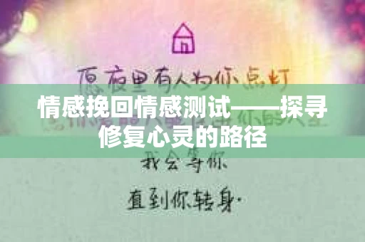 情感挽回情感测试——探寻修复心灵的路径