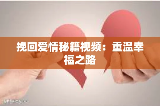 挽回爱情秘籍视频：重温幸福之路