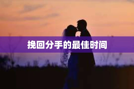挽回分手的最佳时间