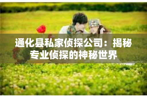 通化县私家侦探公司：揭秘专业侦探的神秘世界