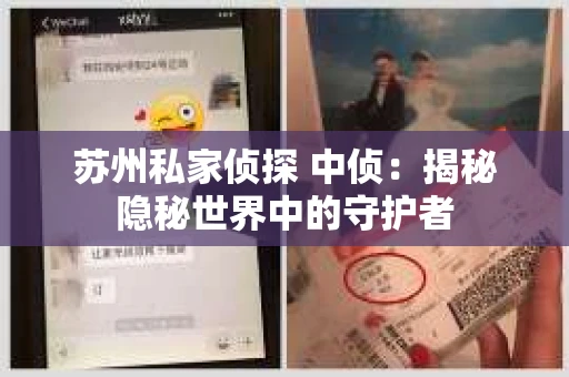 苏州私家侦探 中侦：揭秘隐秘世界中的守护者